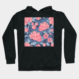 Flower Pattern pink Hoodie